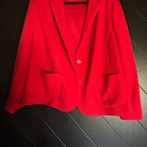Talbots Vibrant Red-Orange Blazer